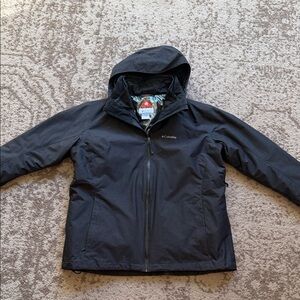 Columbia Charcoal/black omni heat interchange coat
